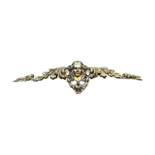 Fronton en bronze cariatide Art Nouveau