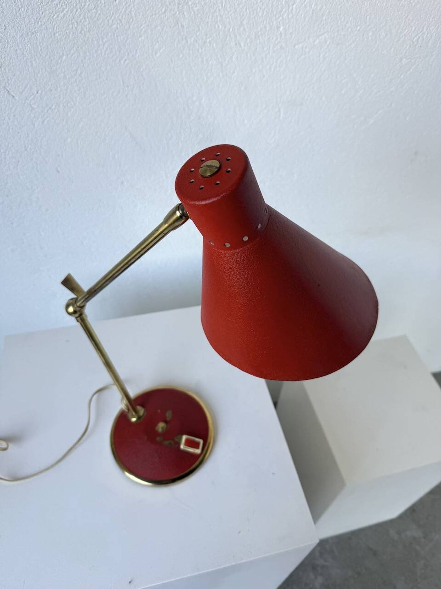 Lampe de bureau années 50 « diabolo » Aluminor