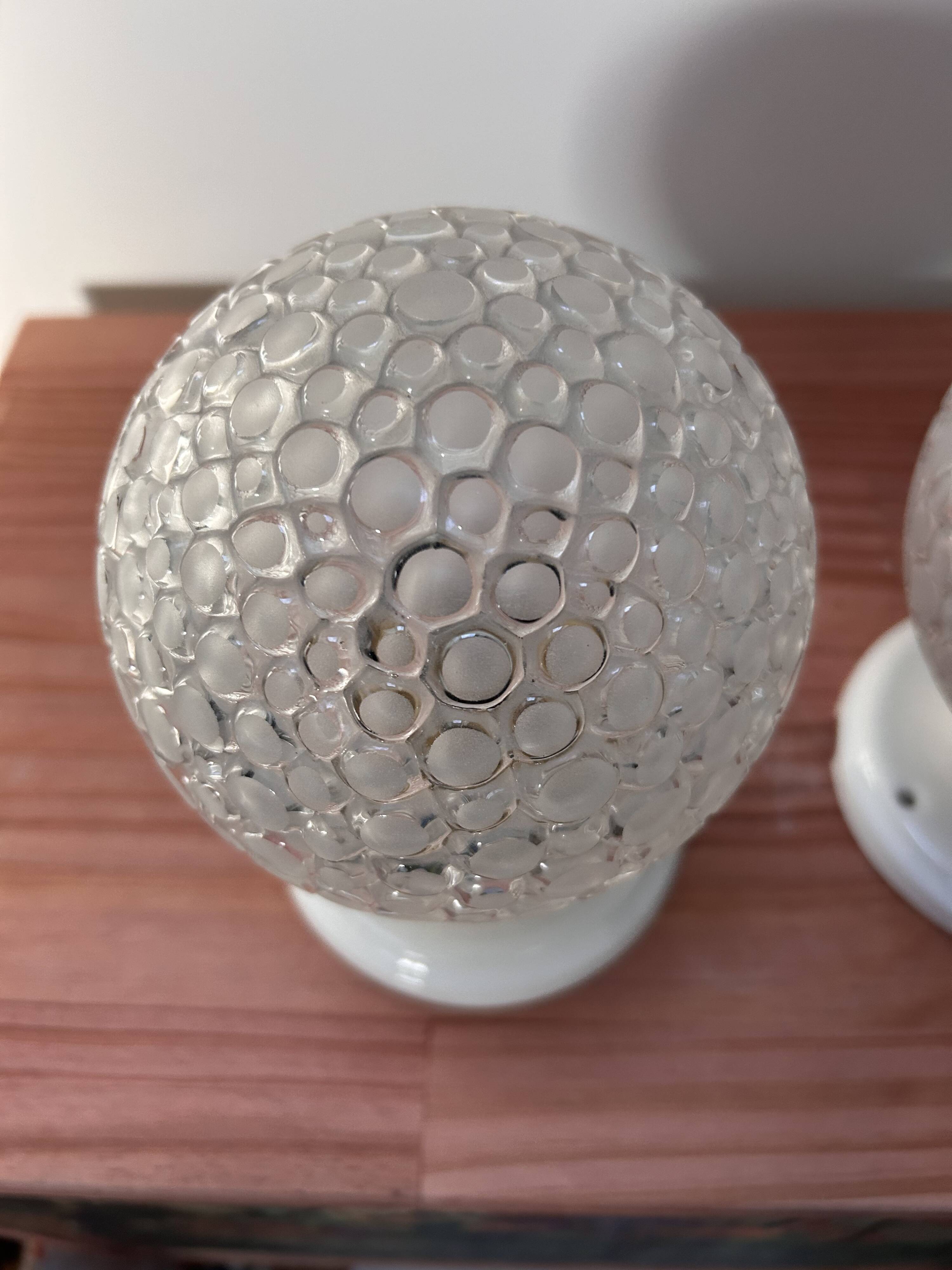 Pair of vintage globe wall lights