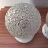 Pair of vintage globe wall lights