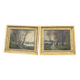 Pair of old paintings signed Henry – Countryside landscapes