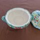 Vintage italian soup tureen in polychrome ceramic – floral decoration – italy