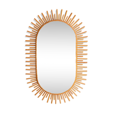 Vintage rattan mirror 42x64cm
