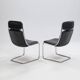 Paire de chaises cantilever en cuir par Mauser Werke Waldeck, Allemagne de l'Ouest, 19