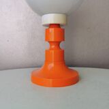Retro table lamp of the 70s white orange