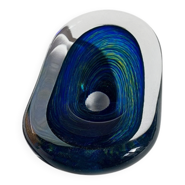 Thick glass pocket vase from Murano