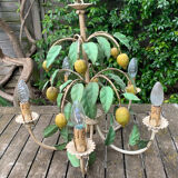 Painted metal chandelier