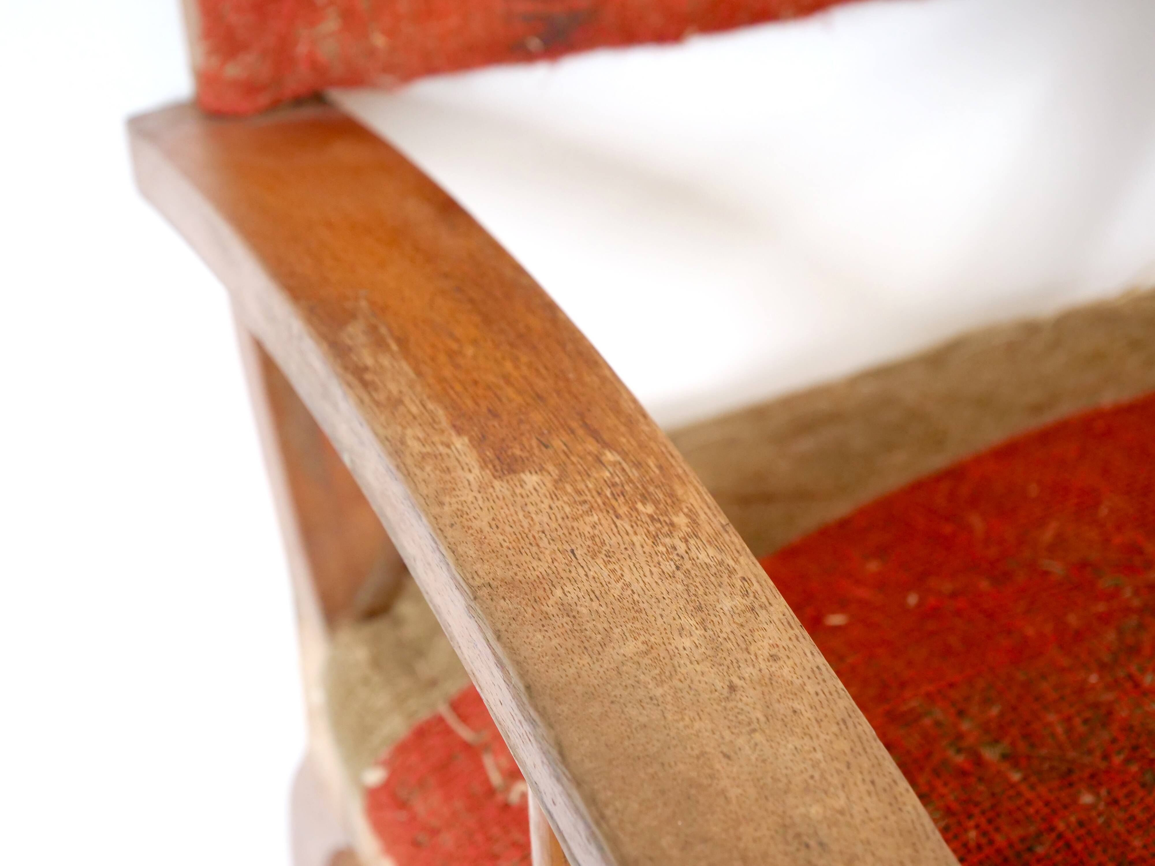 Fauteuil bridge ancien structure originale projet de tapissier