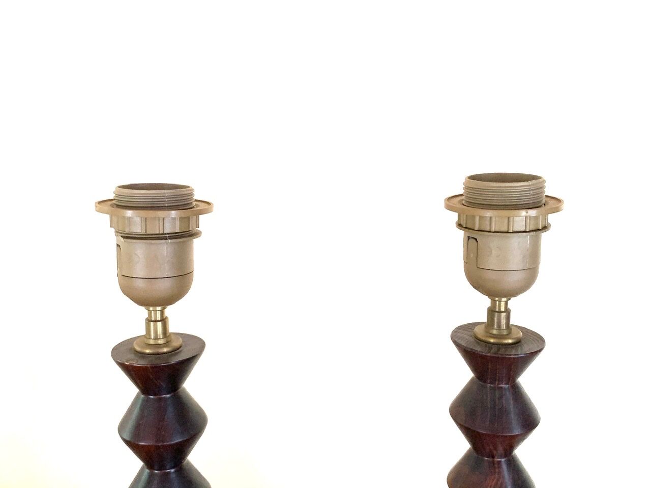 Pair of wooden lamp bases