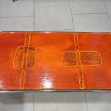 1970 tray coffee table in resin