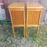 Pair of bedside nightstands with vintage wooden case