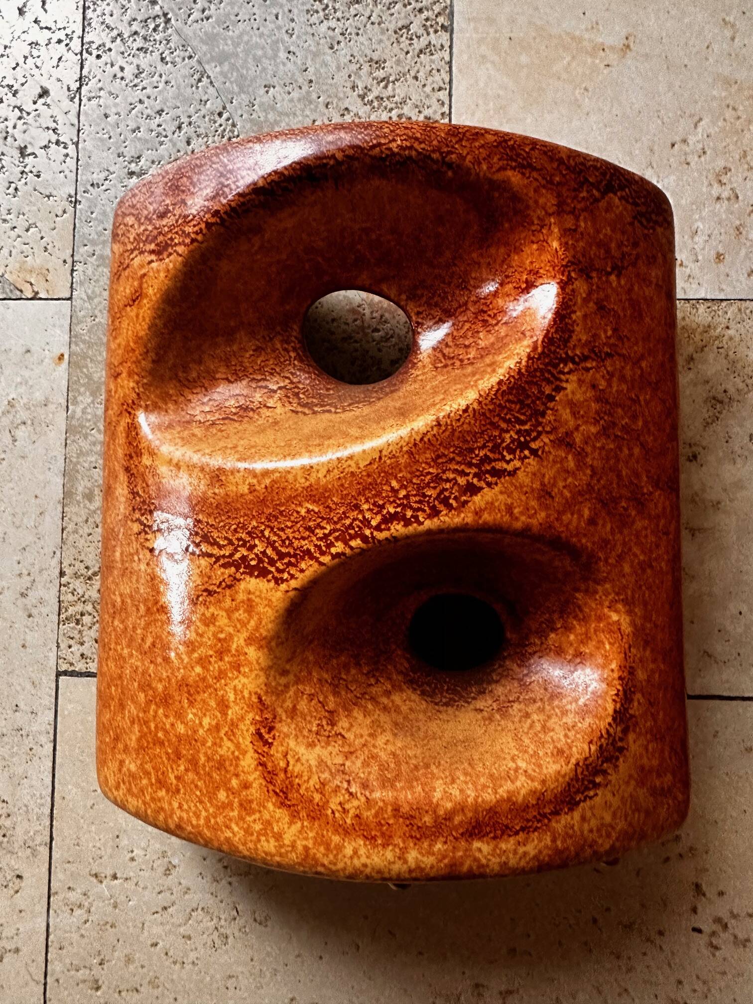 Pair of vases by Roberto Rigon for Bertoncello cermamiche d'arte