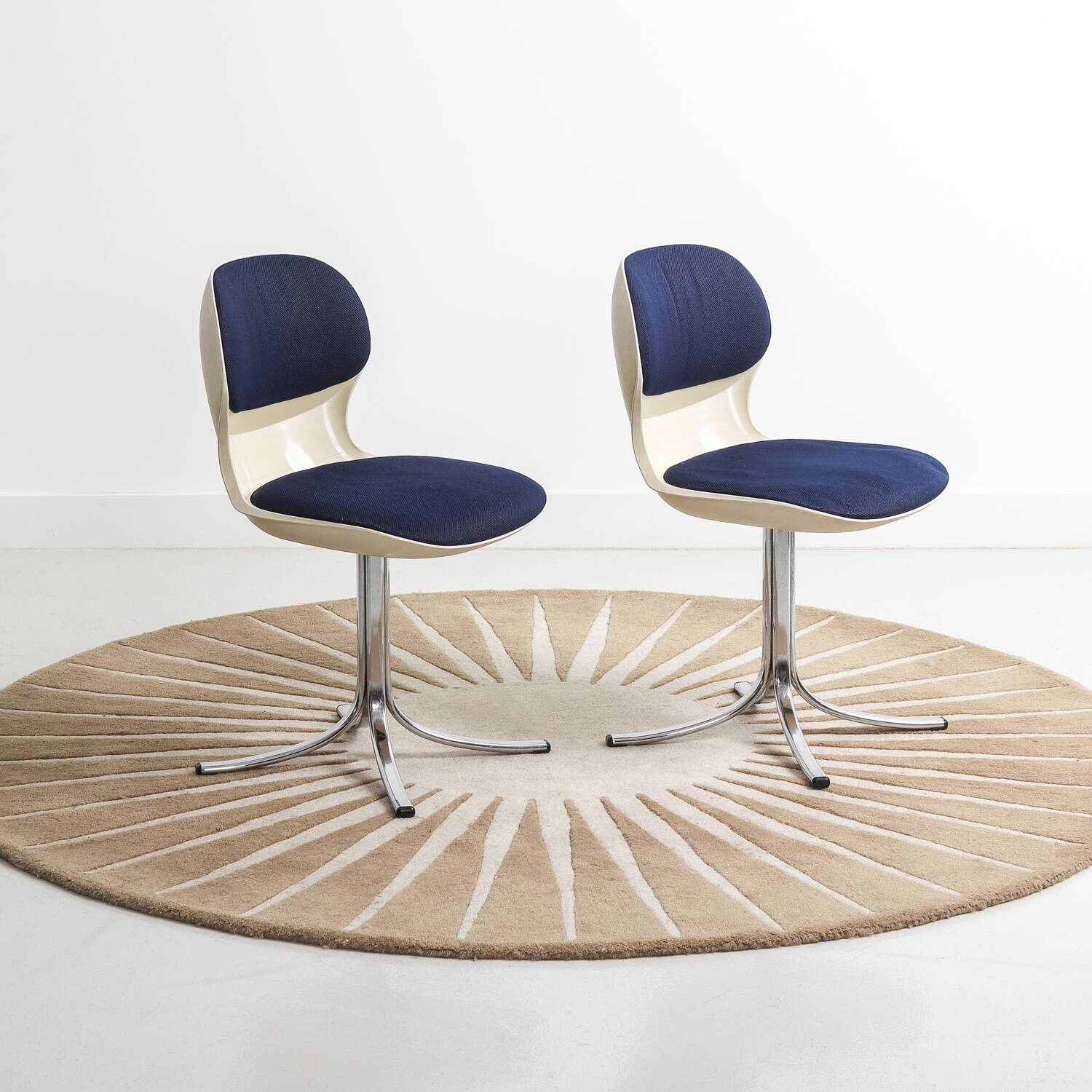 Set of two Martin Stoll dining chairs model 7105 for Giroflex, 1975