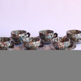 Neriage mosaic tea set by Jean Gerbino, Vallauris.