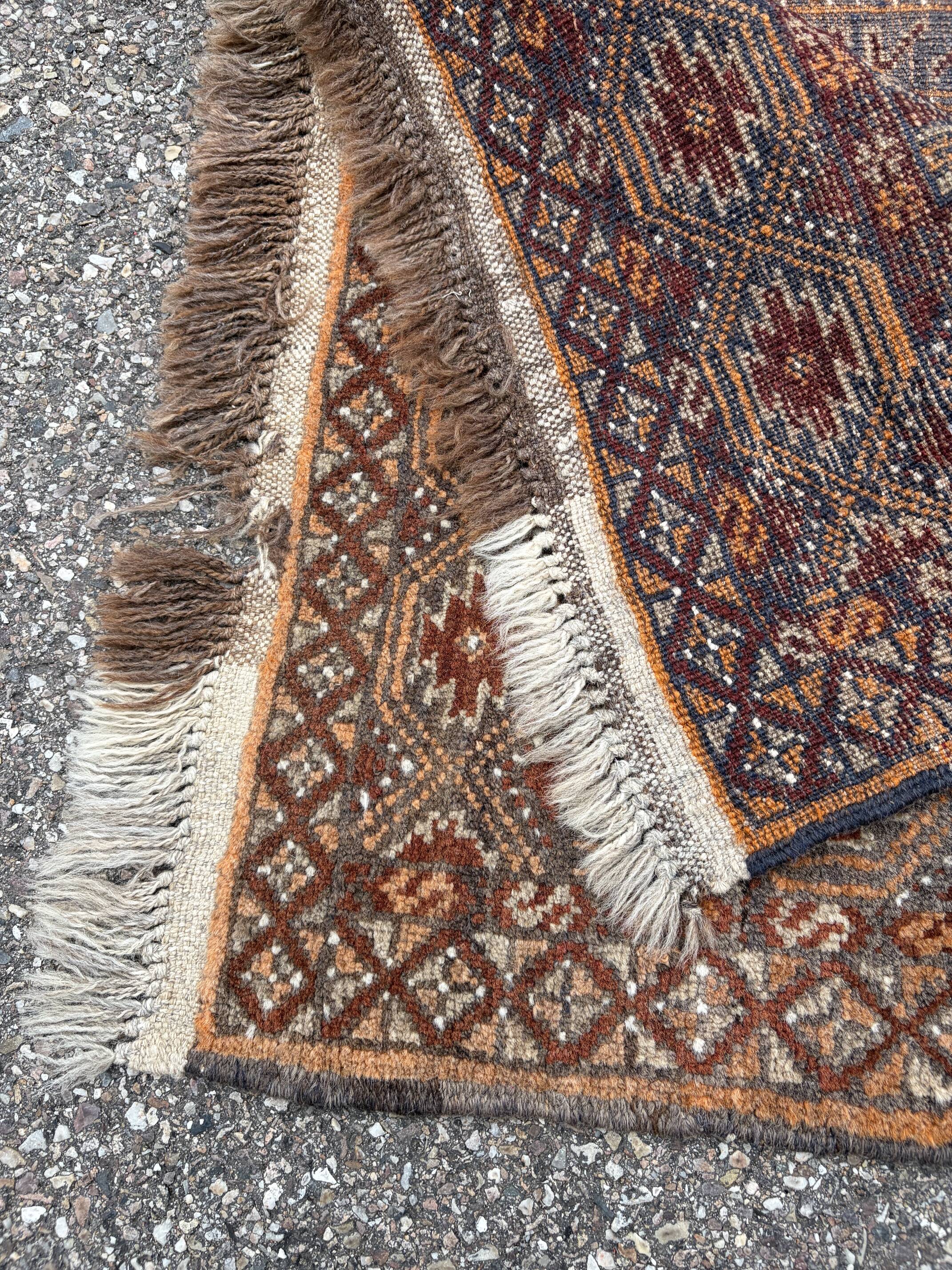 handwoven Turkmen carpet