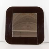 1980s vintage black square mirror