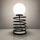 Vintage spring lamp black style Ingo Maurer Grand Modele