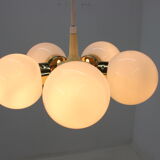 Space age chandelier sputnik by elektroinstala decin, 1970s