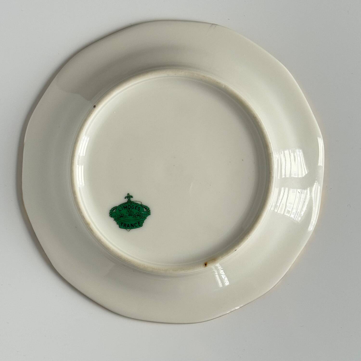 5 Assiettes à Dessert en Porcelaine de Limoges Nœud, Fleurs et Panier