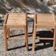 Paire de tabourets en bois