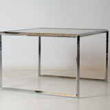 Coffee table vitra chrome and glass 1970's