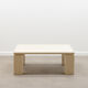 Table basse italienne en travertin des années 70.