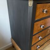 Dresser 4 drawers black and solid wood