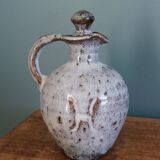 Oil jug in stoneware signed Les poteries de la Vallée Noire