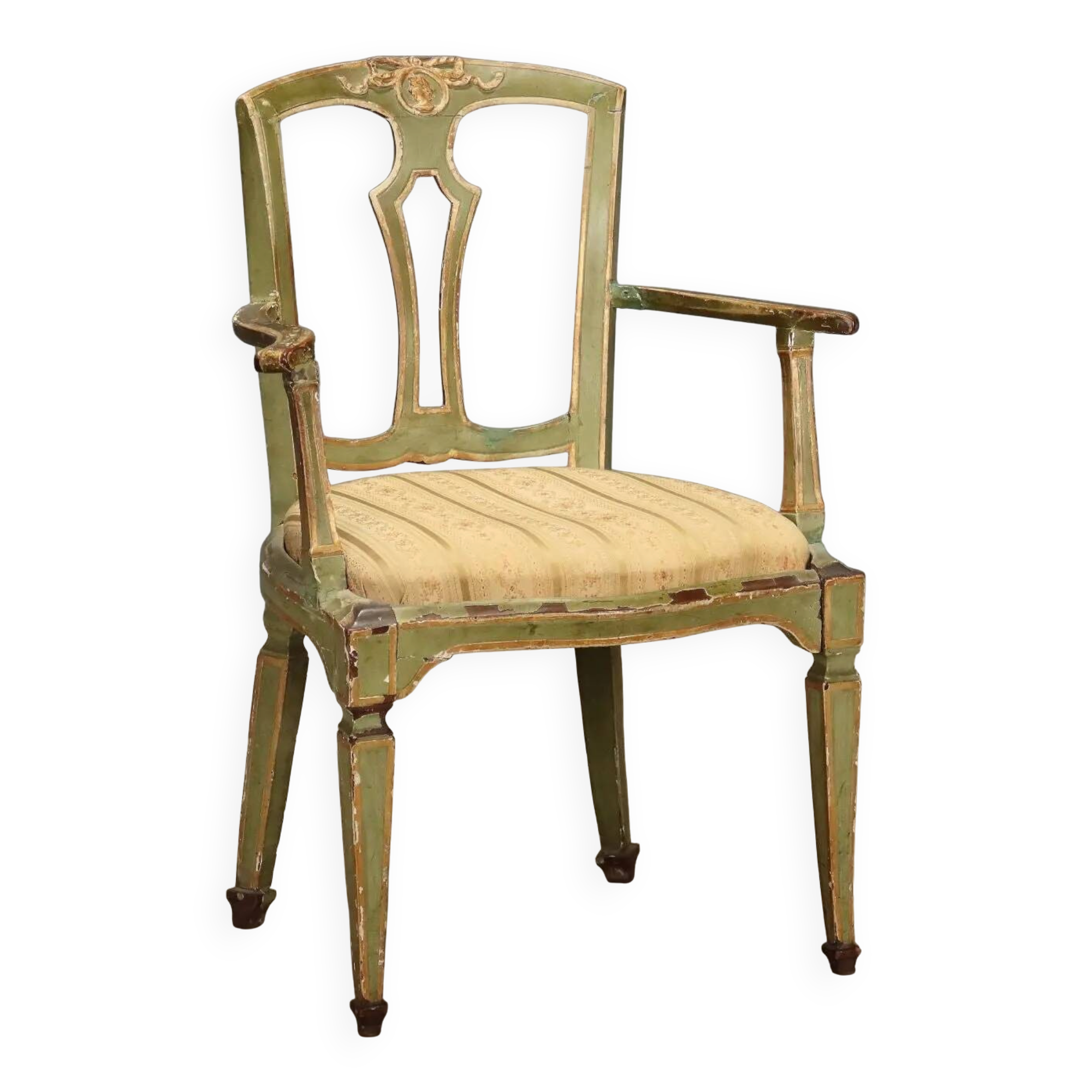 Neoclassical Venetian armchair from the 18th century.