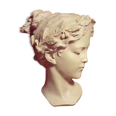 Magnificent art nouveau bust of a young woman by the sculptor, Van Vaerenbergh,