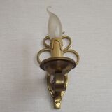French Vintage Brass Hand Made Single Wall Light Scrolled Open Backplate
