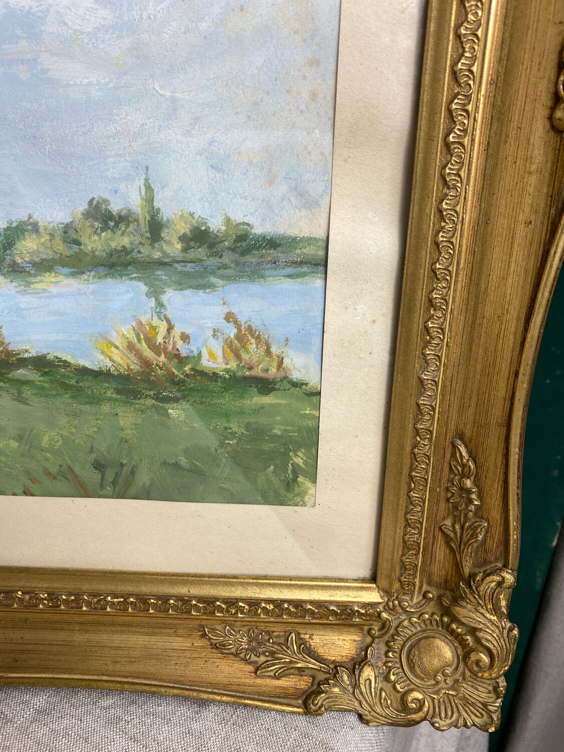 Painting, landscape, gouache by Jeanne Philippar-Quinet