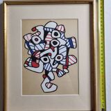 Screenprint after Jean Dubuffet, 1970s, gilded frame under glass, 24 x 31 cm
