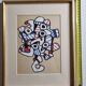 Sérigraphie d’après Jean Dubuffet, années 70, cadre doré sous verre, 24 x 31 cm