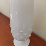 Vase signed Pol Chambost in white enameled ceramic