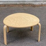Scandinavian coffee table curved wood ikea svalsta 73cm