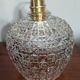 Pyramid relief pressed glass tulip light fixture — 1960s/70s