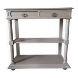 Painted console serving table.