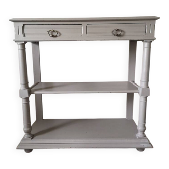 Painted console serving table.