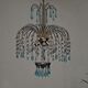 Mid Century Italian Murano Chandelier Blue