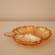 Vide-poche fleur orangé irisé
