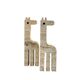 Modern set of 2 travertine giraffe bookends, F.lli Mannelli, Italy 1970