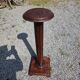 Solid oak column pedestal
