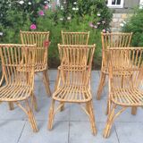 6 rattan chairs