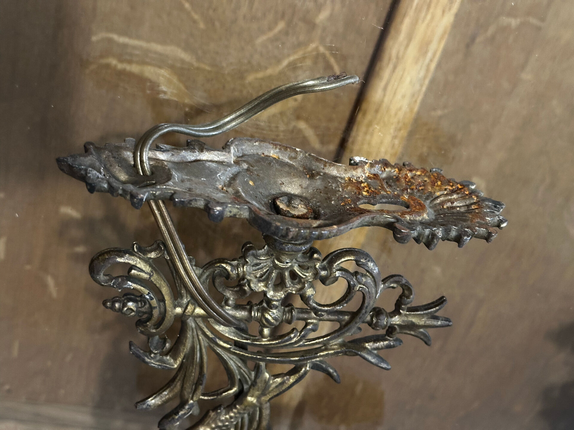 Pair of naturalistic wall sconces with fish circa 1900