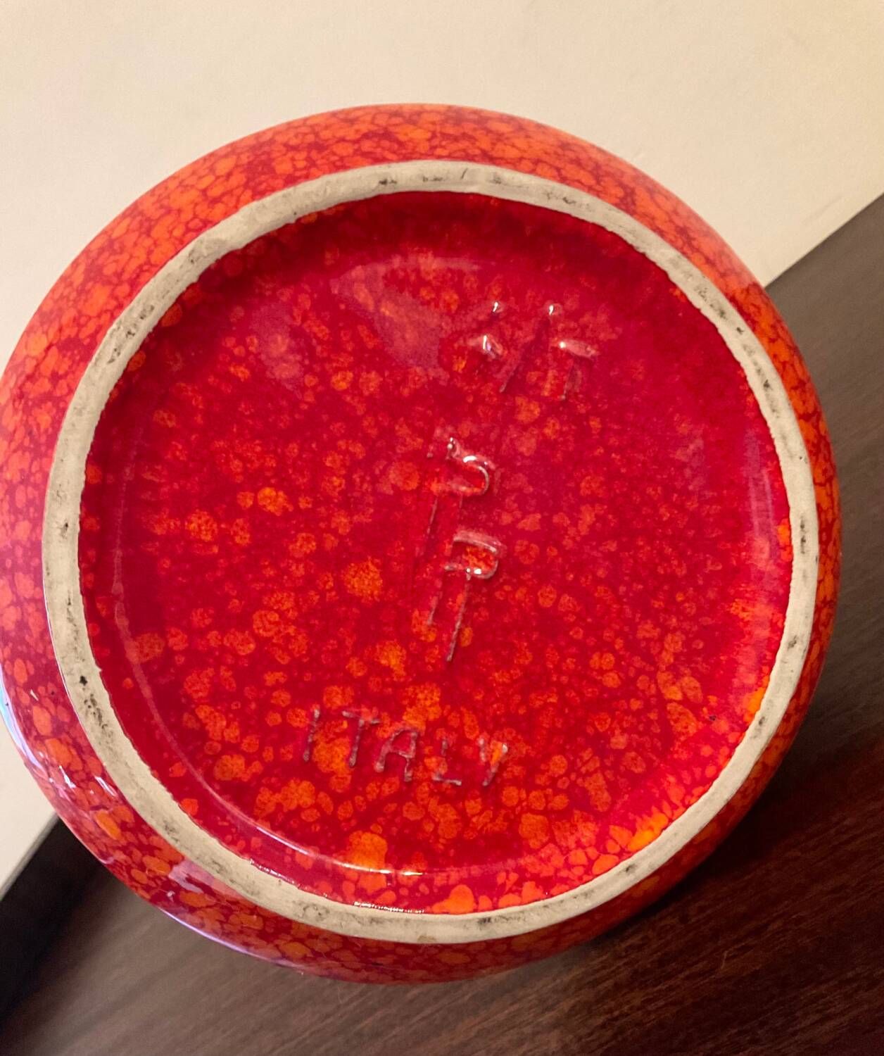 Bertoncello Italy ceramic vase signed