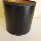 Lamp to lay, black leather lampshade - Art Deco