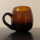 4 tasses verre bullé avec sous tasse marron clair