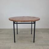 Vintage round dining table designed by Marcel Gascoin 1960s
