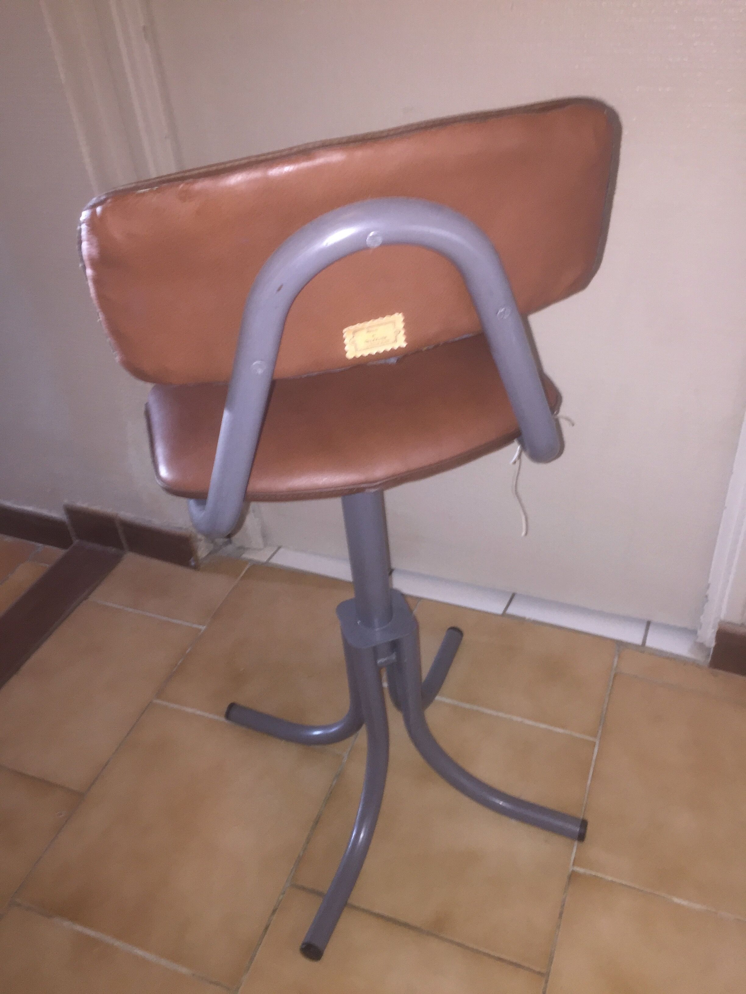 Industrial leather chair